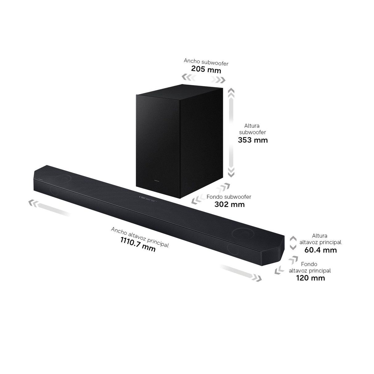 Samsung Hw-Q600h Xc Titan Black Barra De Sonido 3.1.2ch Con Subwoofer Y Dolby Atmos (2026)