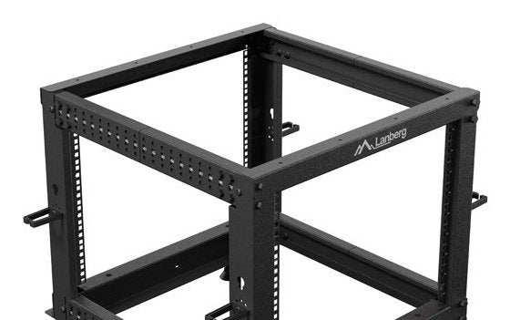 Armario Lanberg Abierto Rack 19" 9u 600x600 Ajustable Hasta 1100 Negro