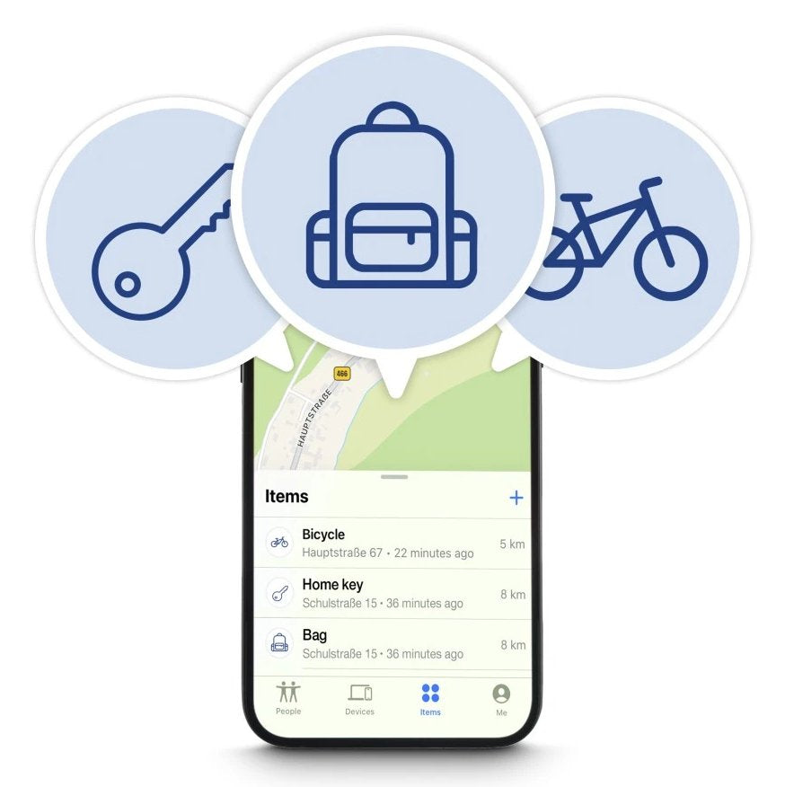 Localizador Hama Find My Antiperdida Para Apple - Bluetooth - Policarbonato Y Silicona - Autonomia Hasta 240 Dias -