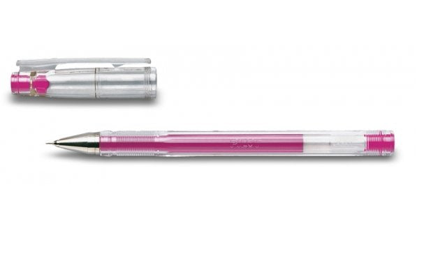 Pilot Boligrafo Tinta Gel Para Escritura Fina Y Precisa Con Cuerpo En Plastico Transparente , Rosa