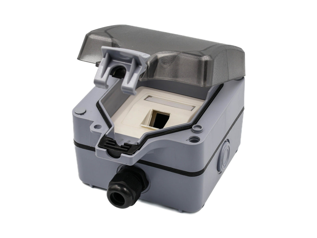 Equip Aufputzdose 1-Port Keymone Ungeschirmt Outdoor Gris