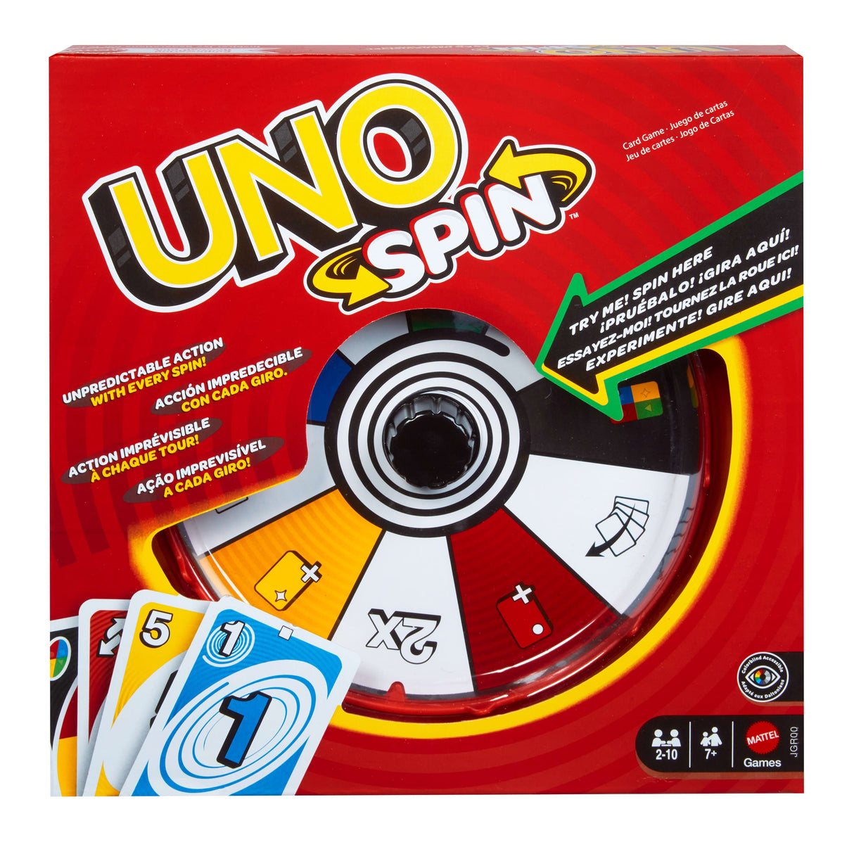 Mattel Games Uno Spin, Juegos De Cartas