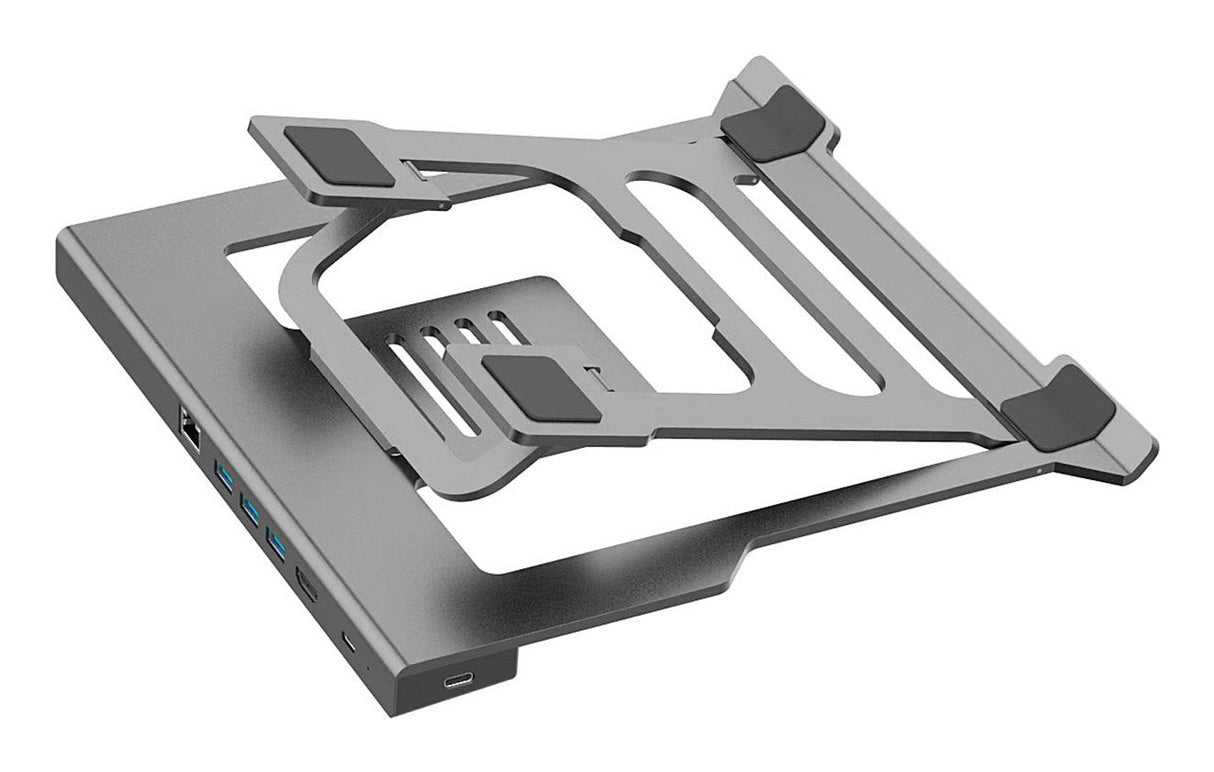 Soporte Elevador Atrildock (3xusb3.2/Rj45/Hdmi4k/Usb-C Pd) 17'' Gris Coolbox