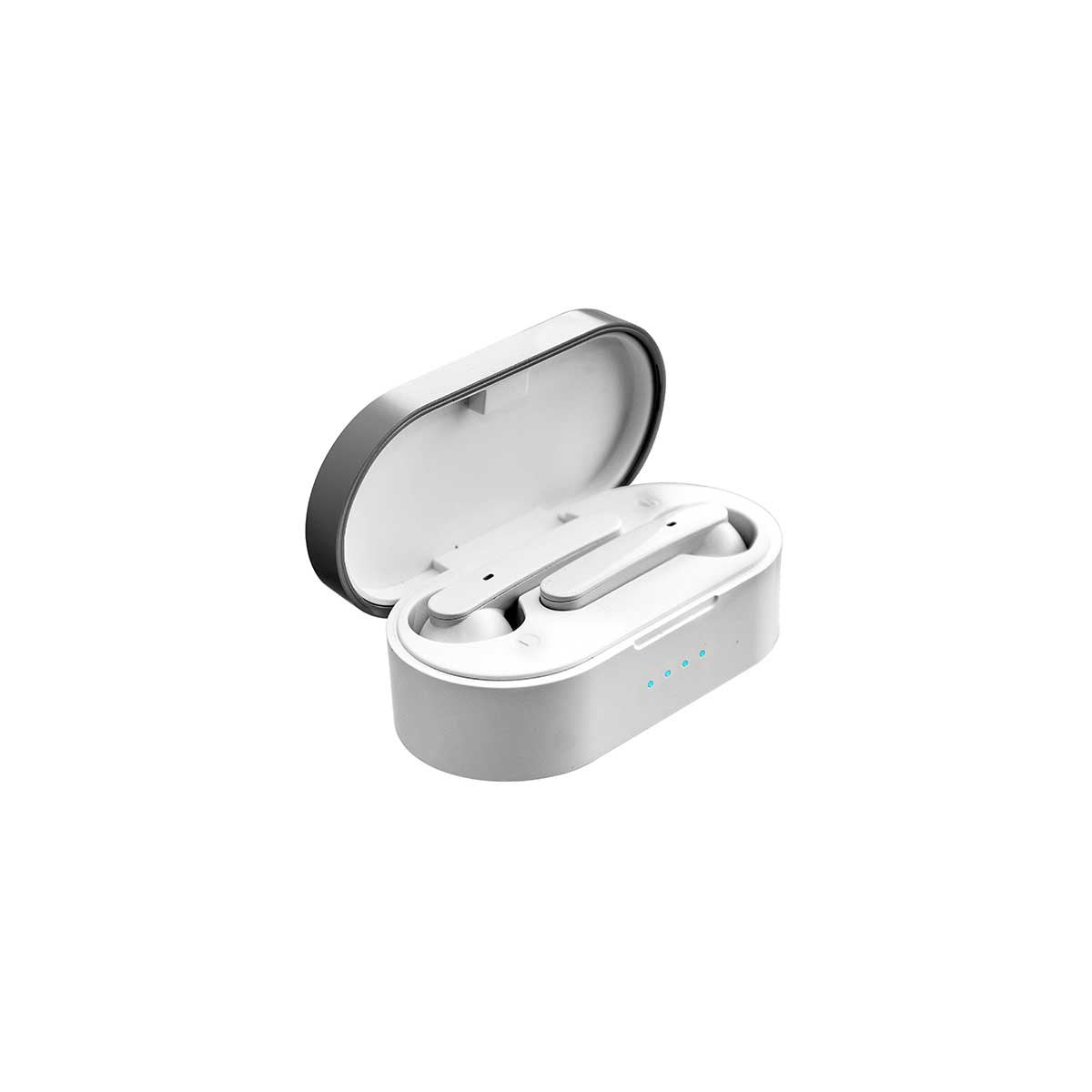 Auricular Bluetooth Prixton Earbuds Tws157 Tactil Blanco Manos Libres Compatible Con Asistente