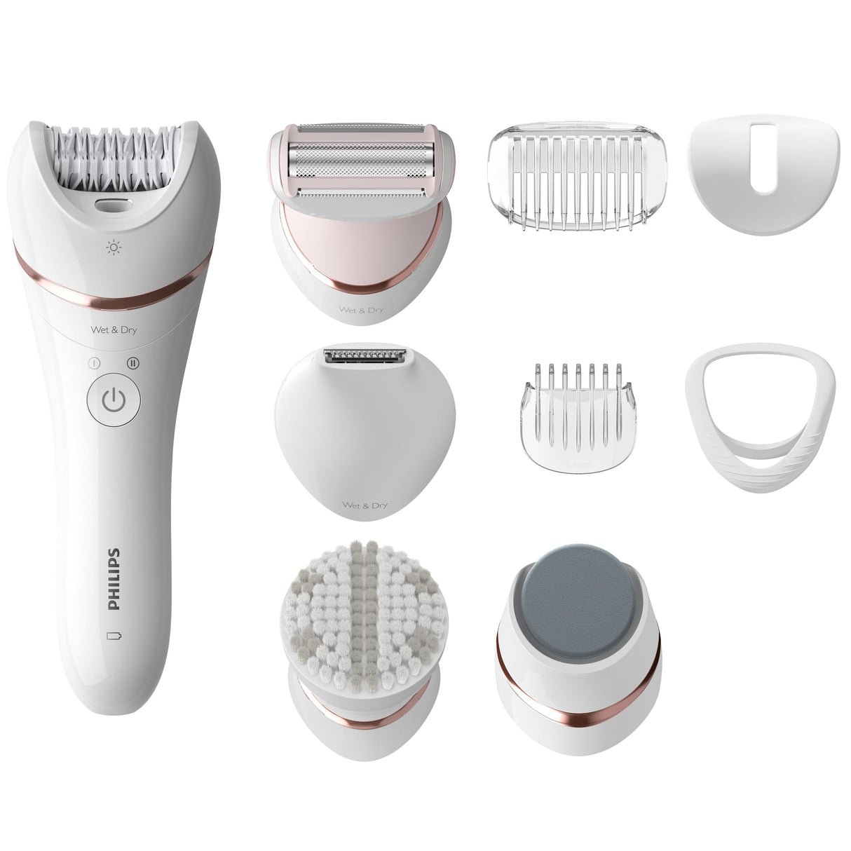 EAN 8710103935544 - Philips 8000 series BRE740/10 depiladora 32 pinzas Rosa, Blanco imagen 3