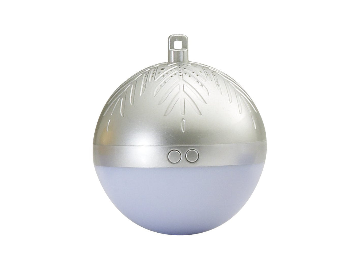 Altavoz Bluetooth Conceptronic Tariq Bola De Navidad Con Luz Led Tws Color Plata