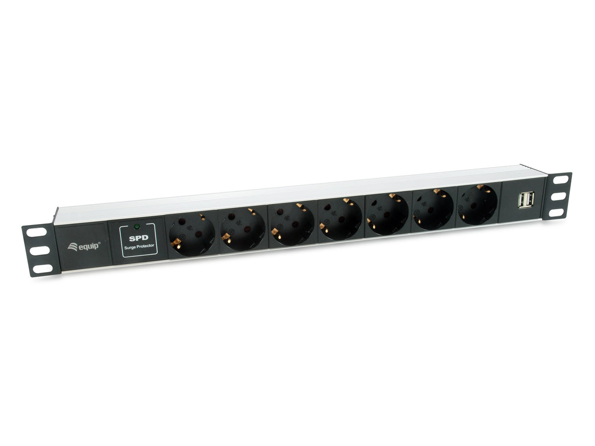 EAN 4015867223161 - Equip 333315 unidad de distribución de energía (PDU) 7 salidas AC 1U Negro, Plata imagen 1
