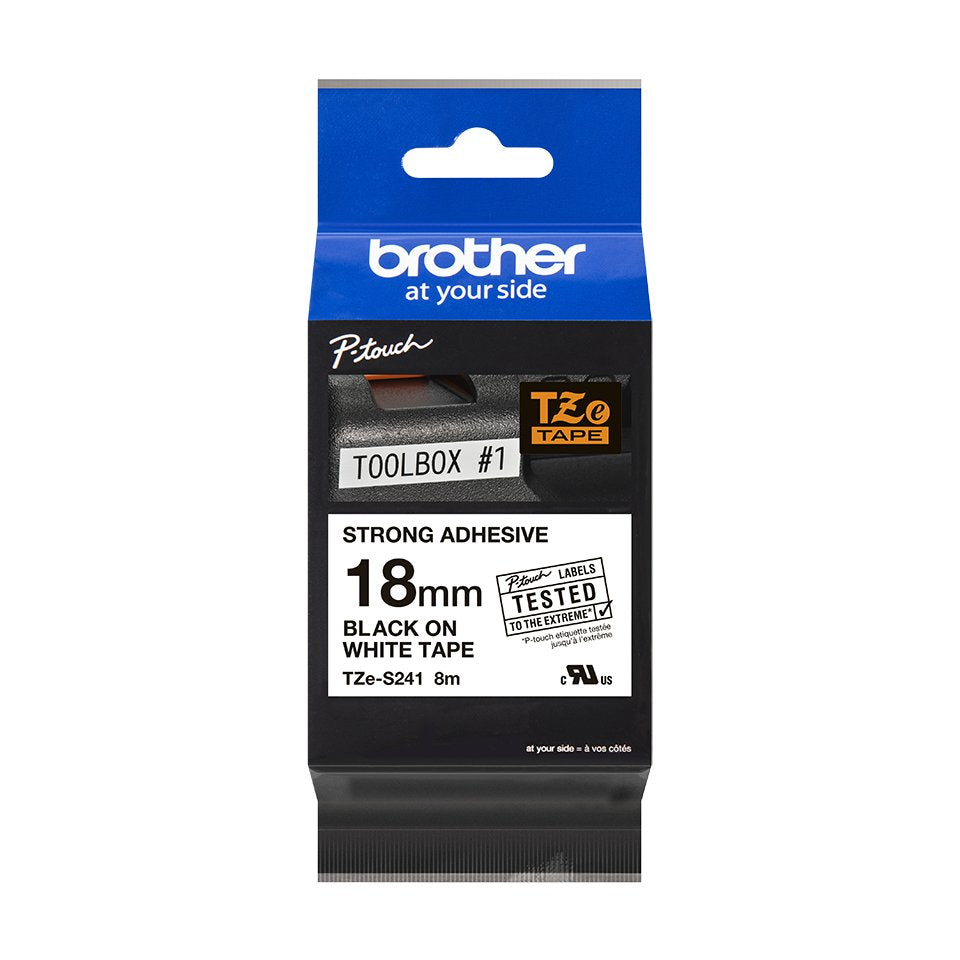 EAN 0012502626305 - Brother TZE-S241 cinta para impresora de etiquetas Negro sobre blanco TZ imagen 3