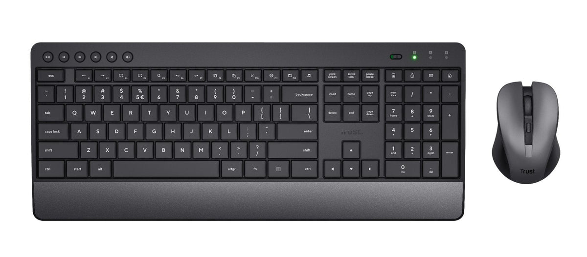 Teclado Trust Trezo Inalámbrico Completo Con Ratón Incluido Y Teclas Multimedia