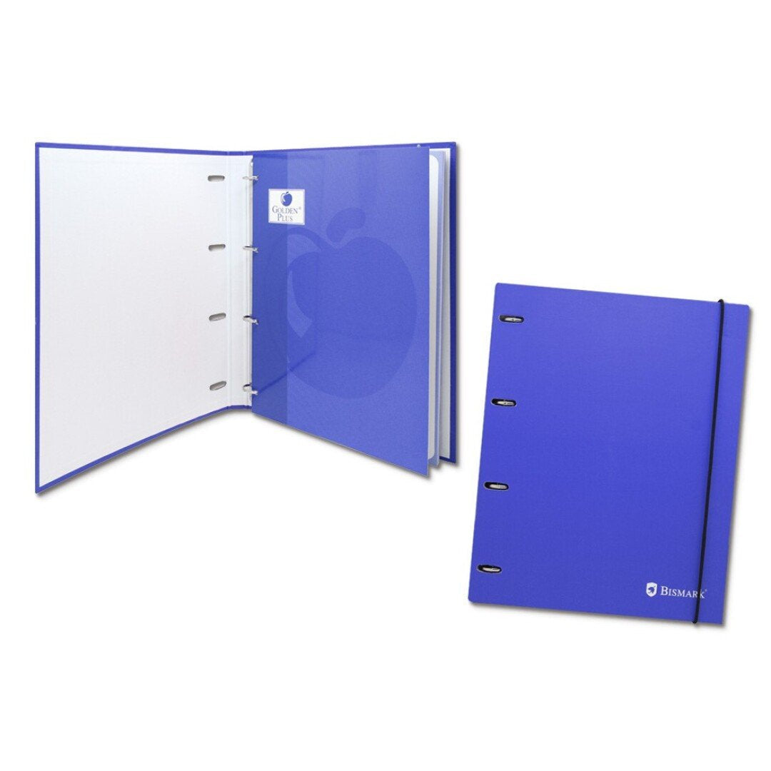 Bismark Carpeta De Carton Con Recambio - Formato A4 - Cuatro Anillas - Recambio A Juego