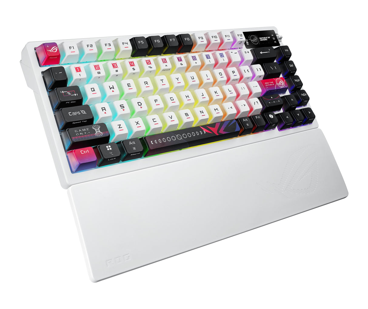 EAN 4711387897355 - ASUS ROG Azoth X teclado Juego USB + RF Wireless + Bluetooth Negro, Blanco imagen 5