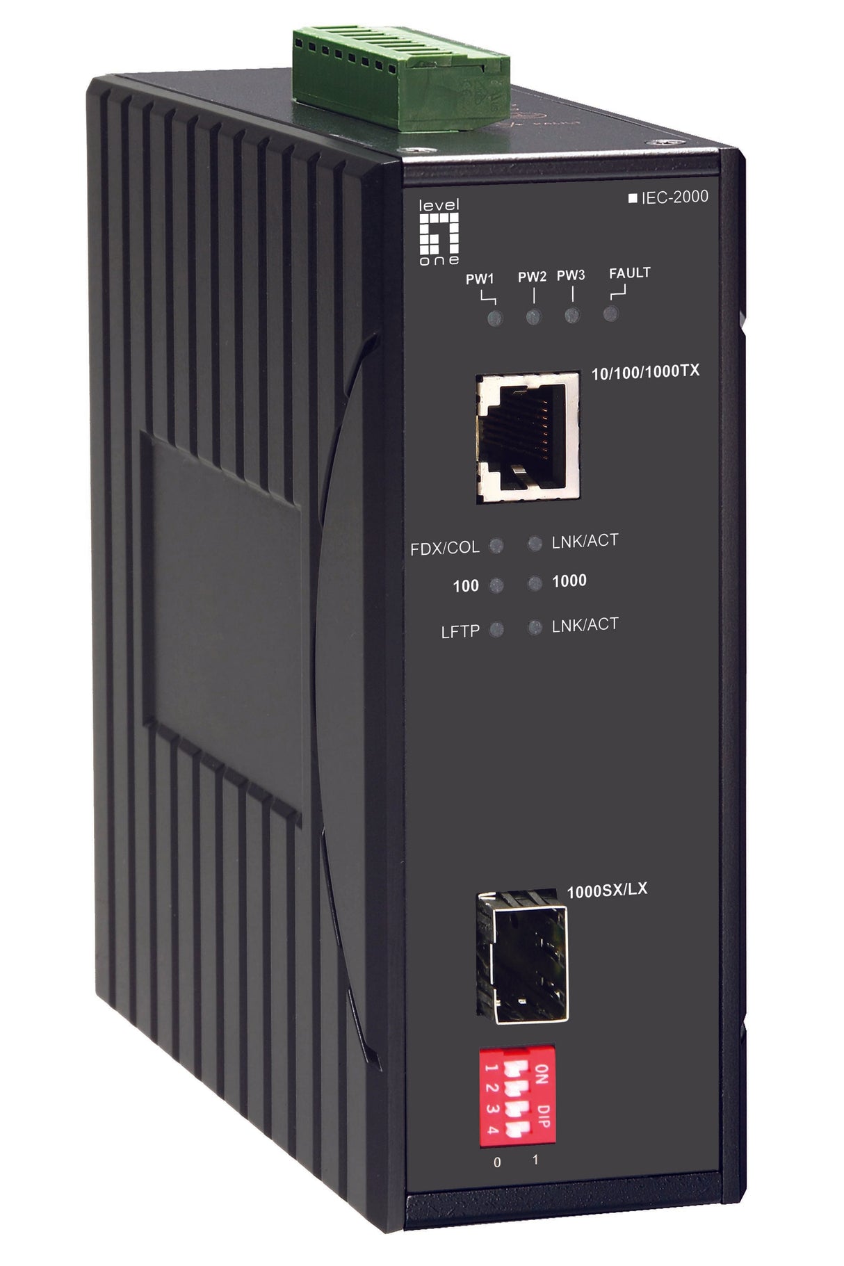 EAN 4015867184103 - LevelOne IEC-2000 convertidor de medio 1000 Mbit/s Negro imagen 1