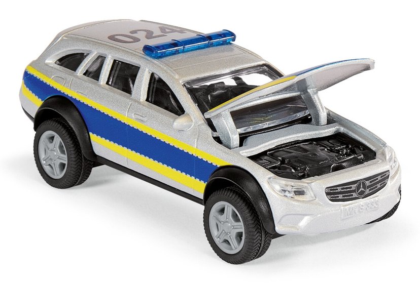 EAN 4006874023028 - Siku Mercedes-Benz E-Class All Terrain 4X4 Police Modelo a escala de furgón policial Previamente montado imagen 3