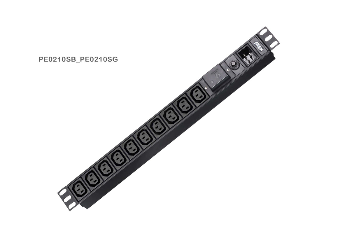 EAN 4719264648373 - ATEN PE0210SG-AT-G unidad de distribución de energía (PDU) 10 salidas AC 1U Negro imagen 4