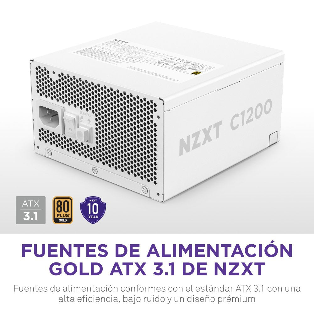 EAN 5056547206271 - NZXT C1200 Gold ATX 3.1 unidad de fuente de alimentación 1200 W 24-pin ATX Blanco imagen 8