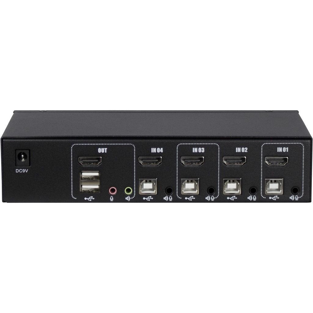 EAN 4260455643443 - Inter-Tech AS-41HA HDMI interruptor KVM Negro imagen 2