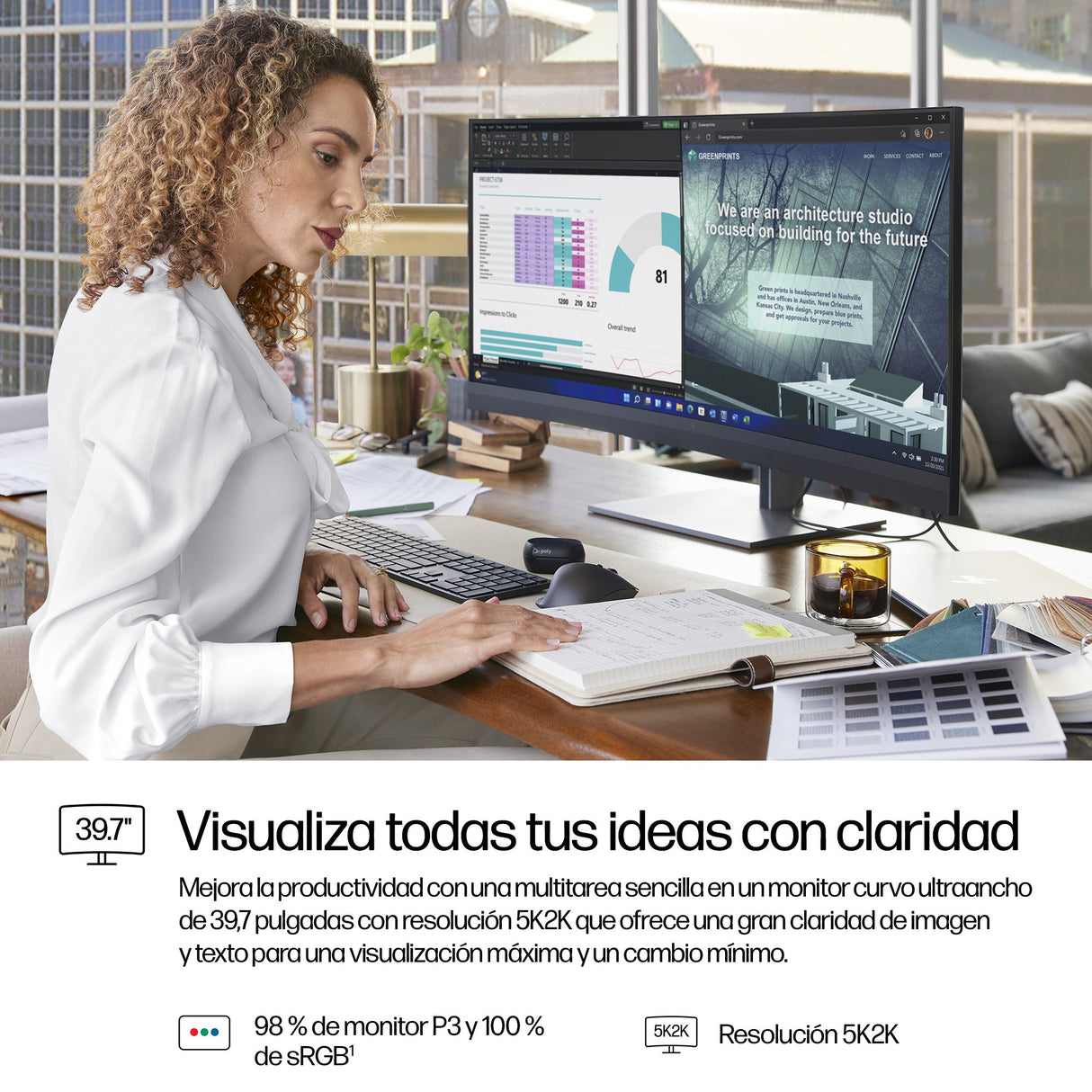 EAN 5715063476673 - HP Series 7 Pro 740pm pantalla para PC 100,8 cm (39.7") 5120 x 2160 Pixeles WUHD LCD Gris imagen 7