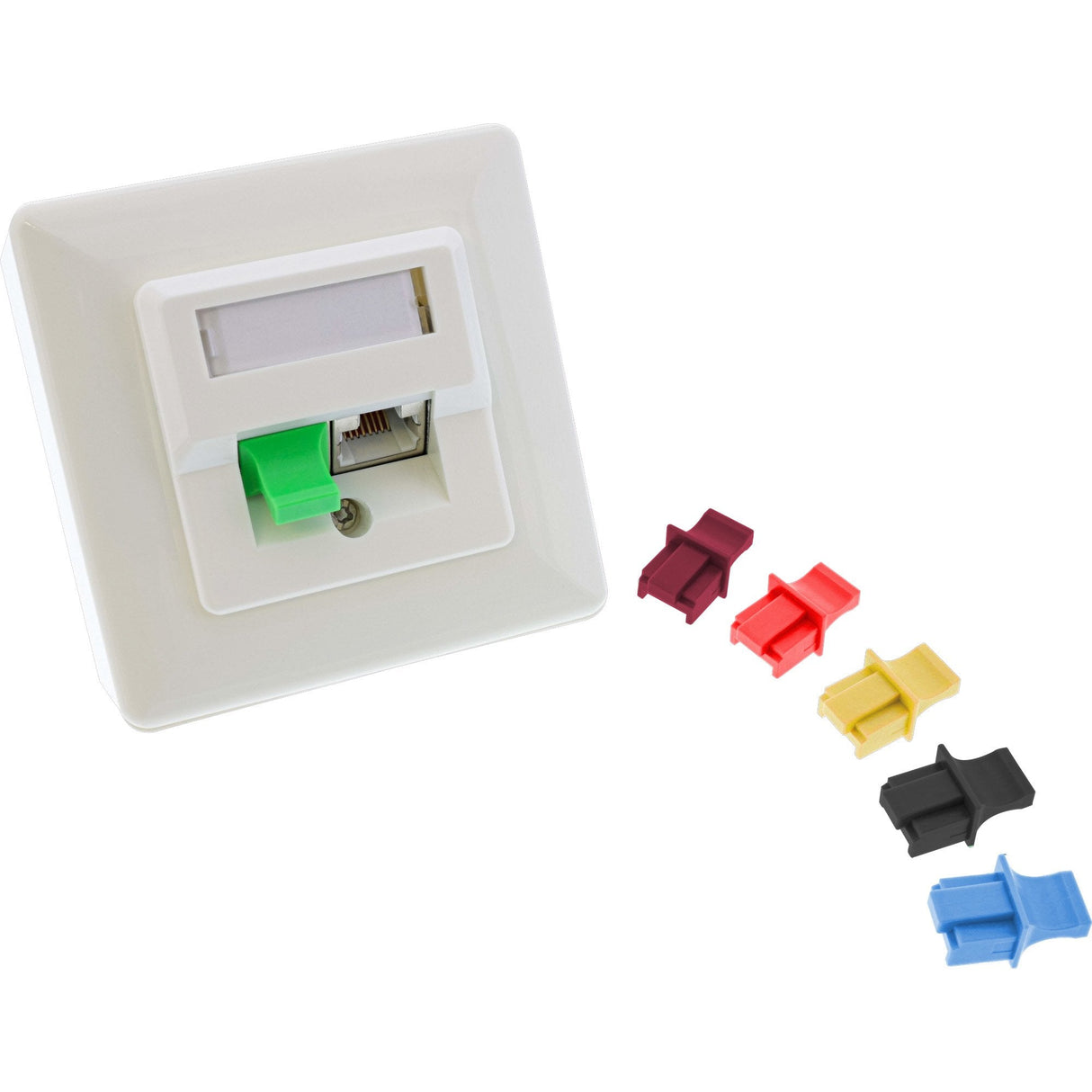 Inline Dust Cover Para Enchufe Rj45 Verde 100 Uds.