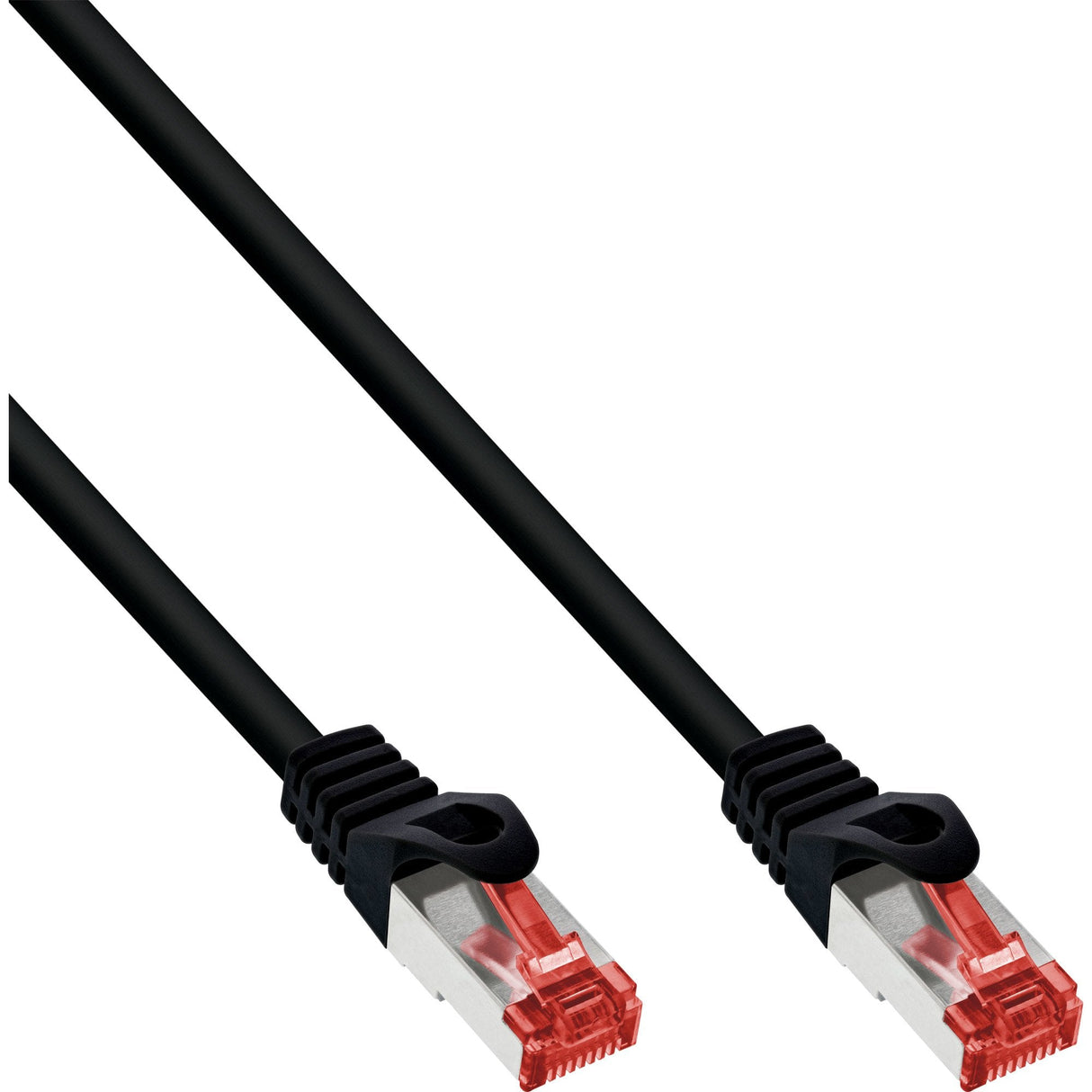 Cable De Red Inline S/Ftp Pimf Cat.6 250mhz Pvc Cobre Negro 0.5m