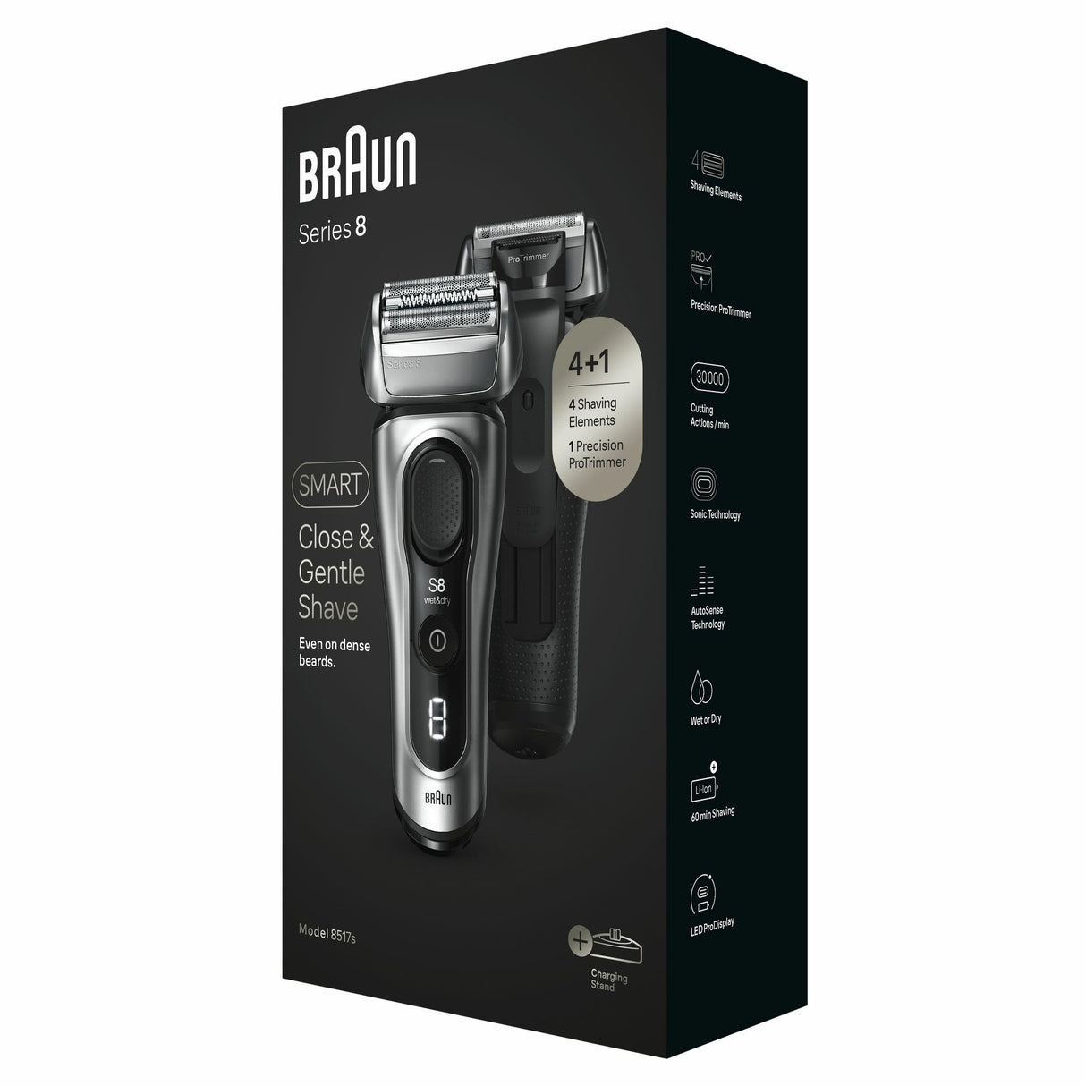 Braun Series 8 8517s Wet&Dry Galvano Silver