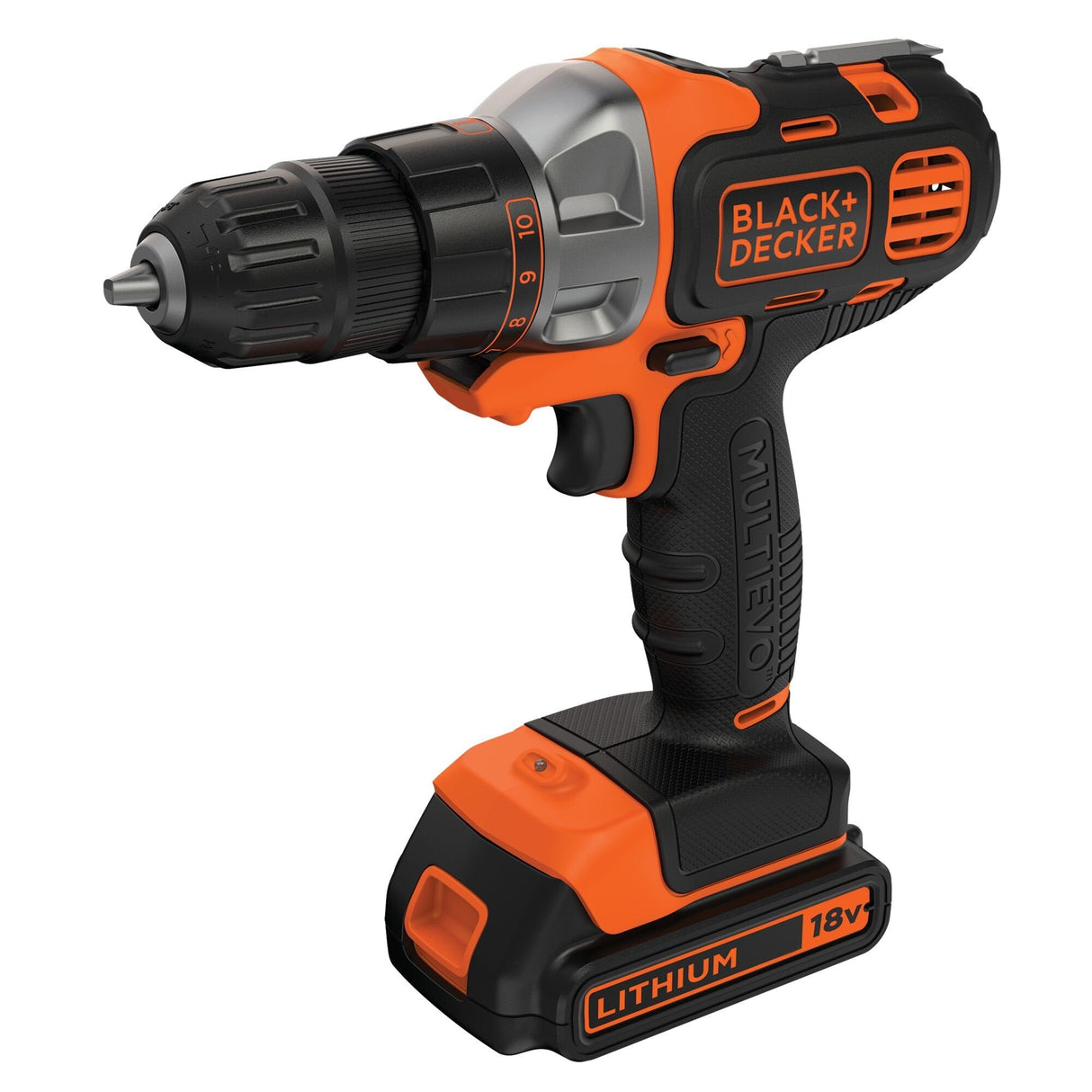 Taladro Black+Decker Mt218k-Qw 1,46 Kg Negro, Naranja, Taladro/Destornillador Negro/Naranja, Batería, Ión De Litio, 18 V, 1,46 Kg