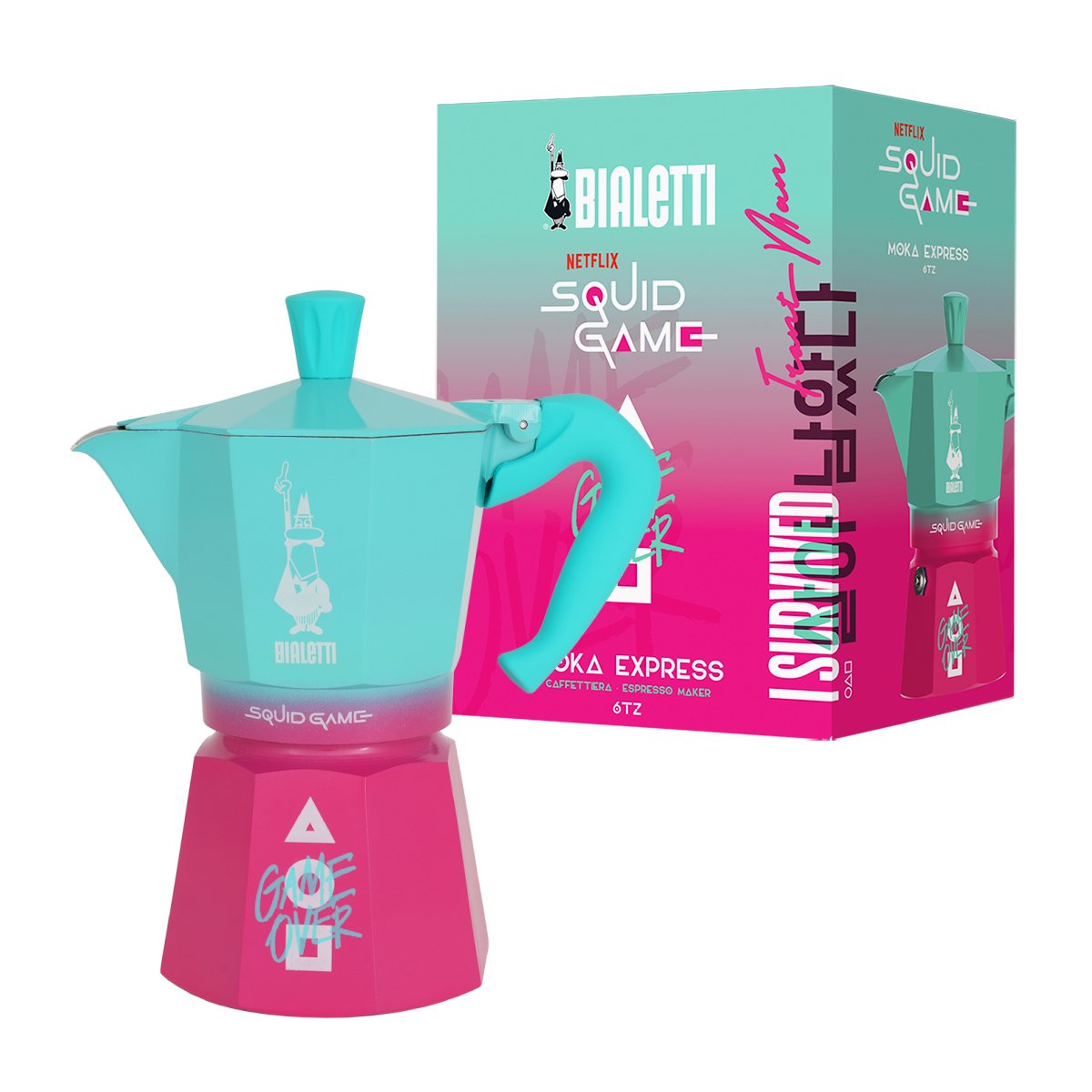 EAN 8006363077125 - Bialetti 0005393 cafetera manual Cafetera italiana Azul, Rosa imagen 1
