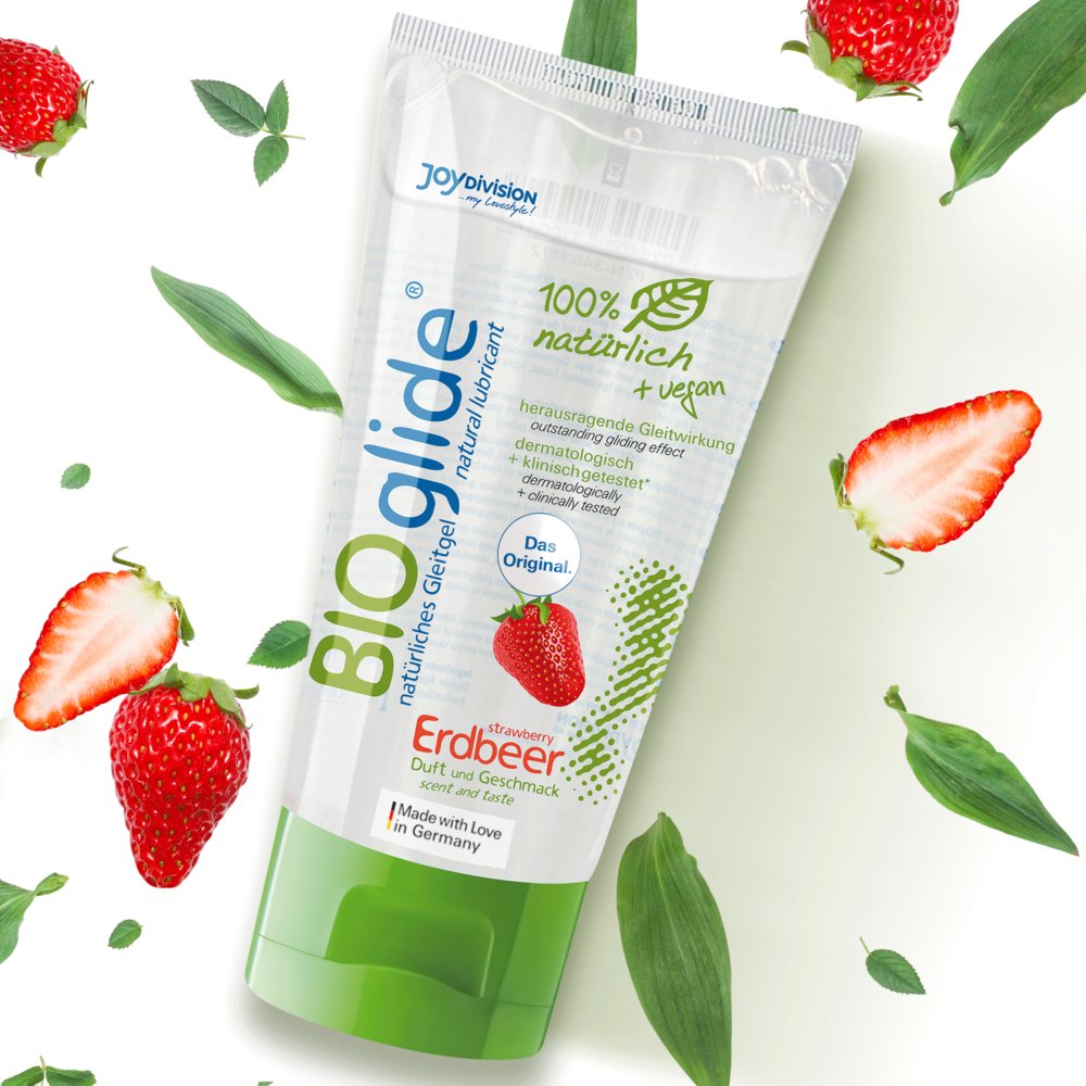 Joydivision Bioglide - Lubricante Sabor Fresa 80 Ml