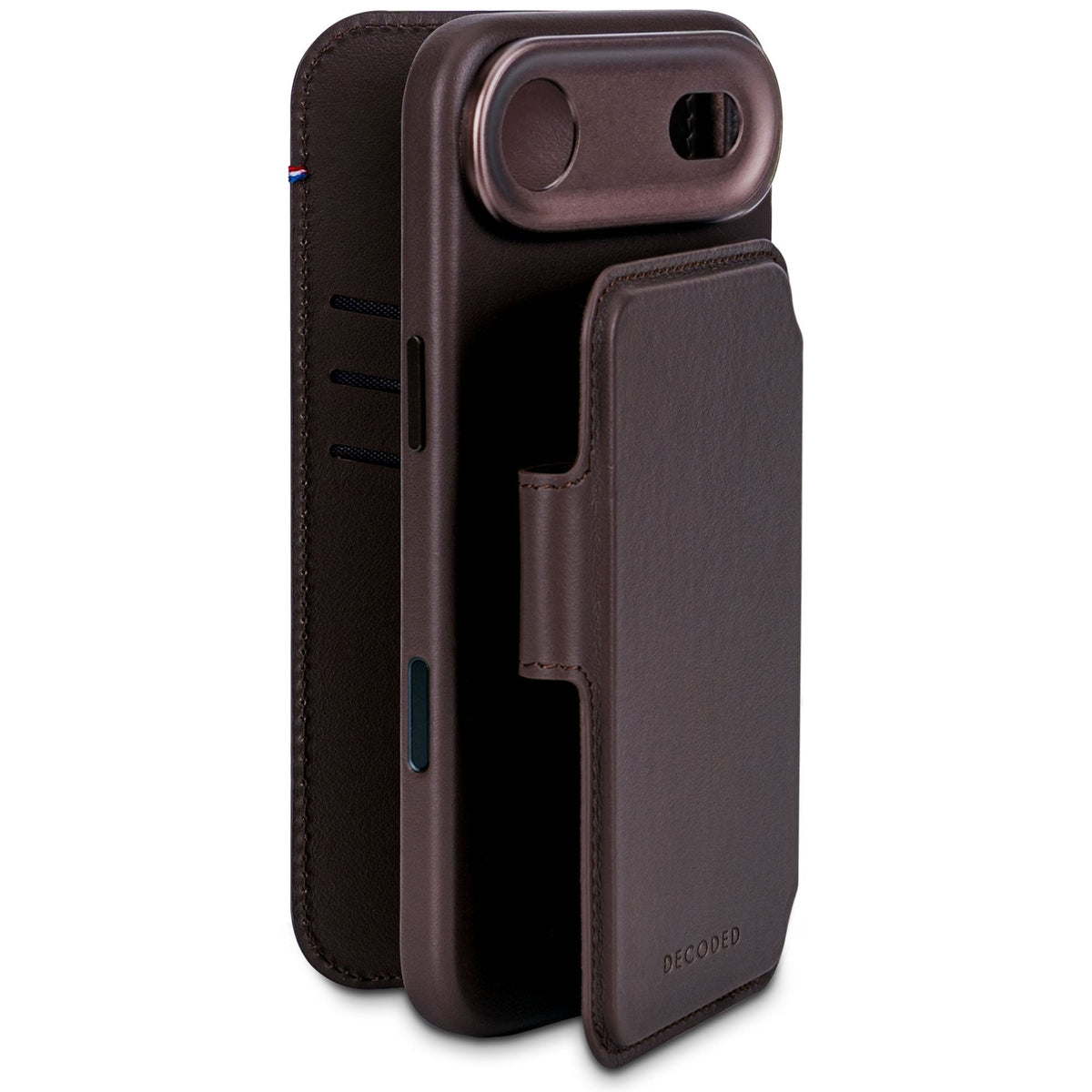 Decoded Leather Detachable Wallet Ip 17 Air Chocolate Brown