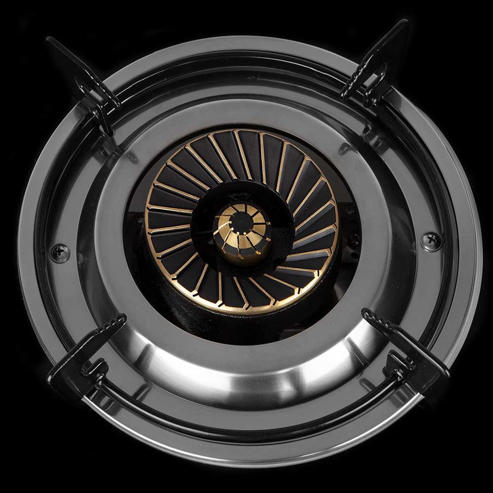 Hornillo Orbegozo Fo 3520 A Gas Elegance - Encendido Piezoelectrico - 2 Quemadores De Triple Corona - Seguridad Ffd -