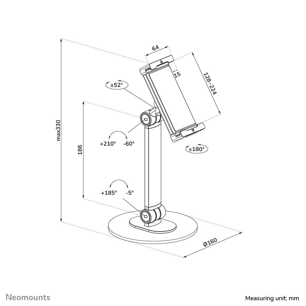 Soporte Universal Para Tabletas De 4,7-12,9" 1kg Ds15-540wh1 Neomounts