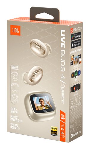 Jbl Live Buds 4, Kabellose Noise-Cancelling-Ohrhörer, Champagner