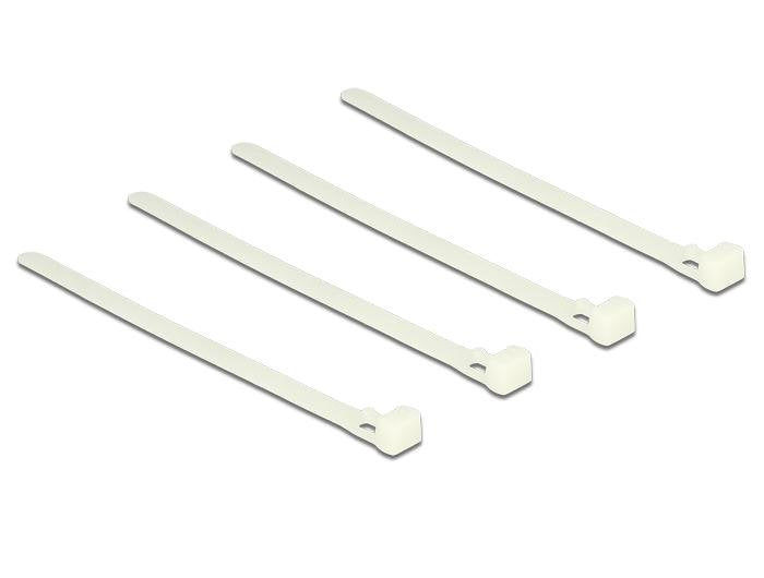 Delock Cablebinder Lösbar Weiss L 150 X B 7,5 Mm 100 Stück