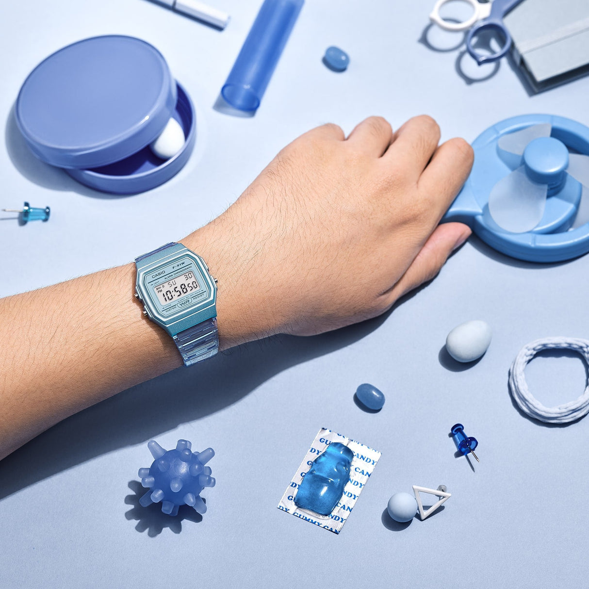 Reloj Digital Casio Collection Women F-91ws-2ef 38mm Azul