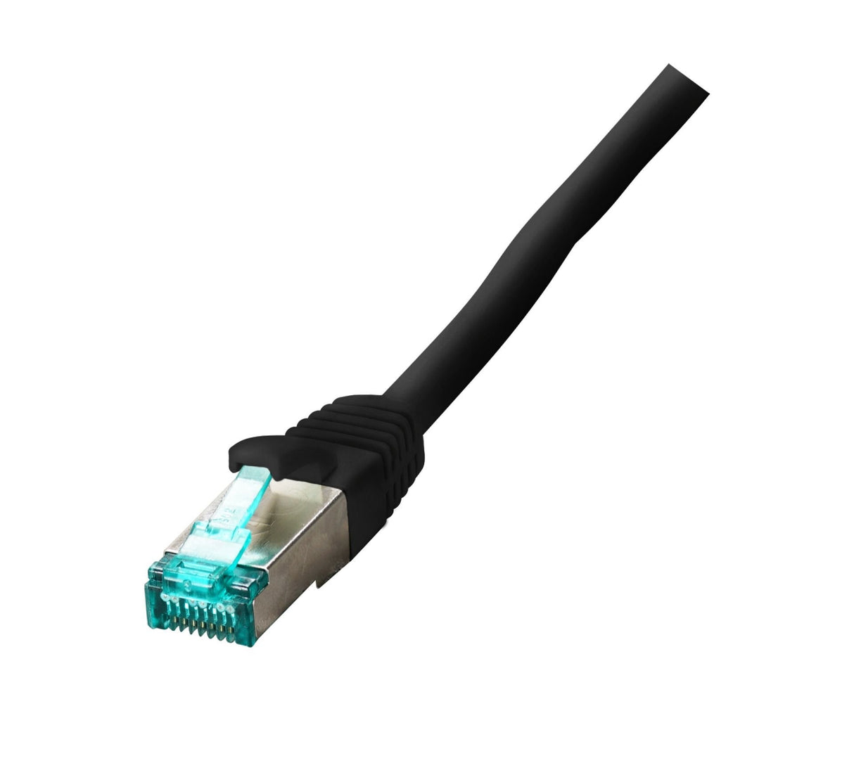 Efb Rj45 Cable De Red S Ftp Cat.6a Lszh Einseitig 90grad Gewinkelt 0,25m Schwarz