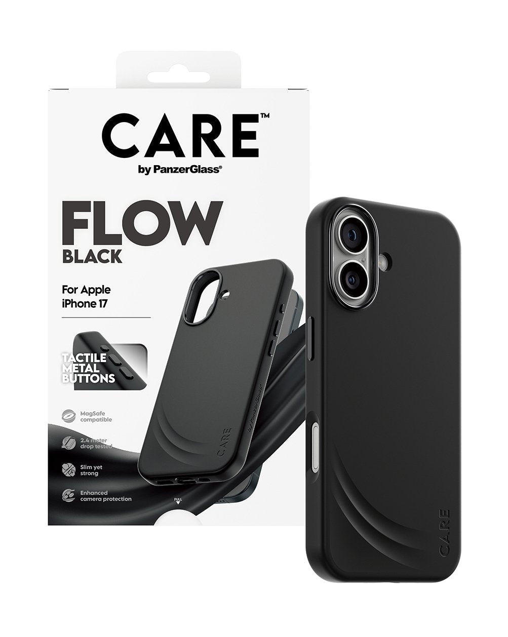 Panzerglass Care By ® Flow Case Black W. Magsafe Iphone 17 Funda Para Apple - Iphone 17 Negro
