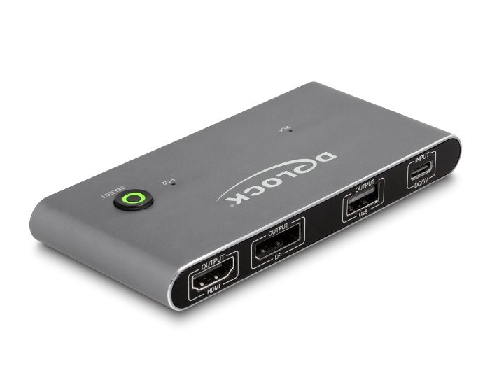Delock 11485 Switch Kvm Usb-C A Hdmi Y Displayport 8k Mst Con Usb 2.0
