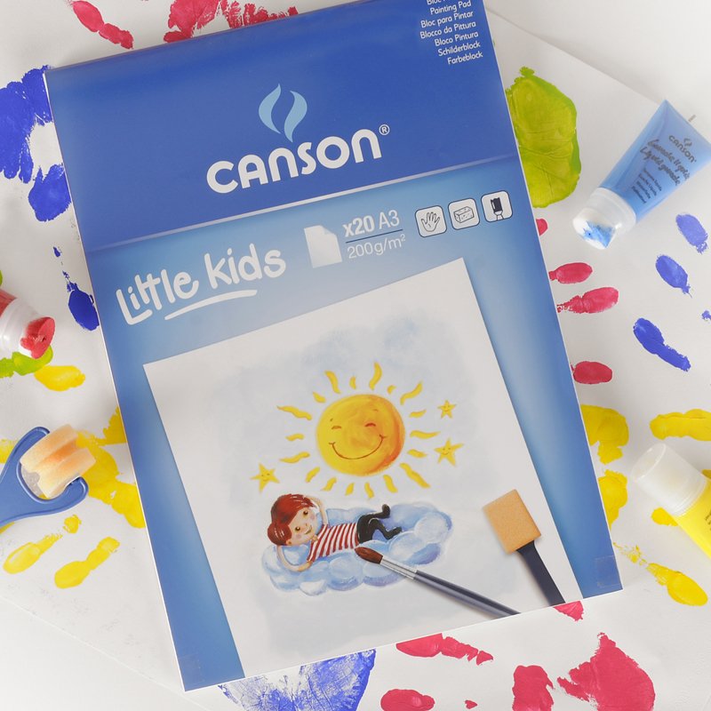 Canson Kids Bloc Para Pintar A3 20 Hojas 200 G/Mâ² - Grano Ligero - Certificado Fsc - Blanco