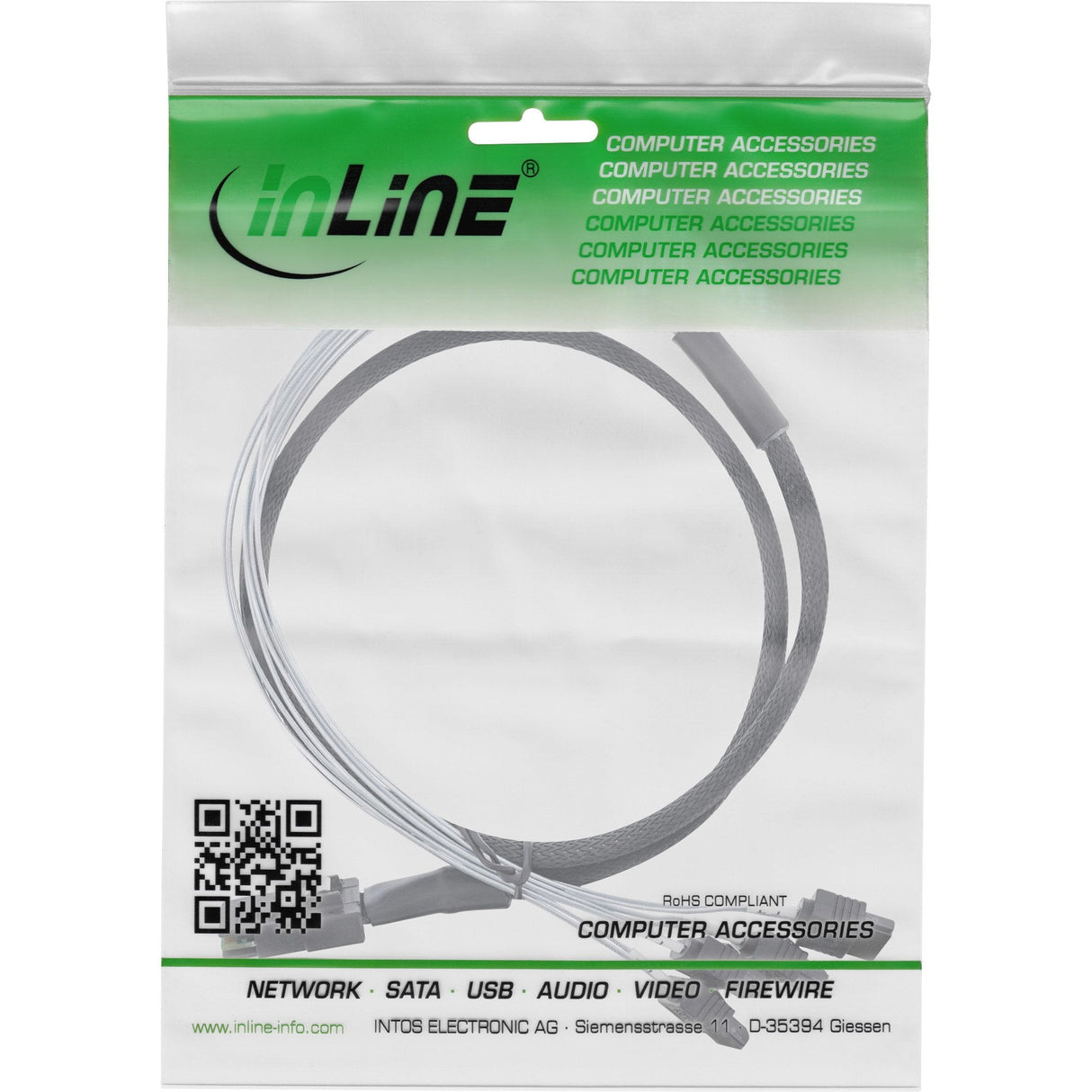 Cable Sas Inline Mini Sas Sff8087 A 4x Sata Ocr Directo 0,75 M