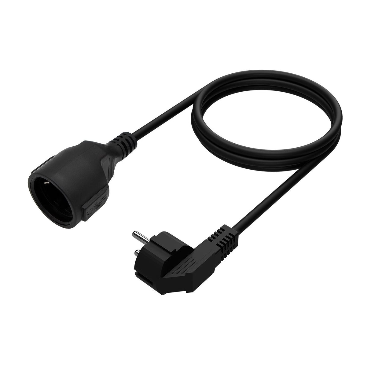 Aisens Cable Alargador De Alimentacion Schuko - Cee7/M-Cee7/H - 3m - Negro