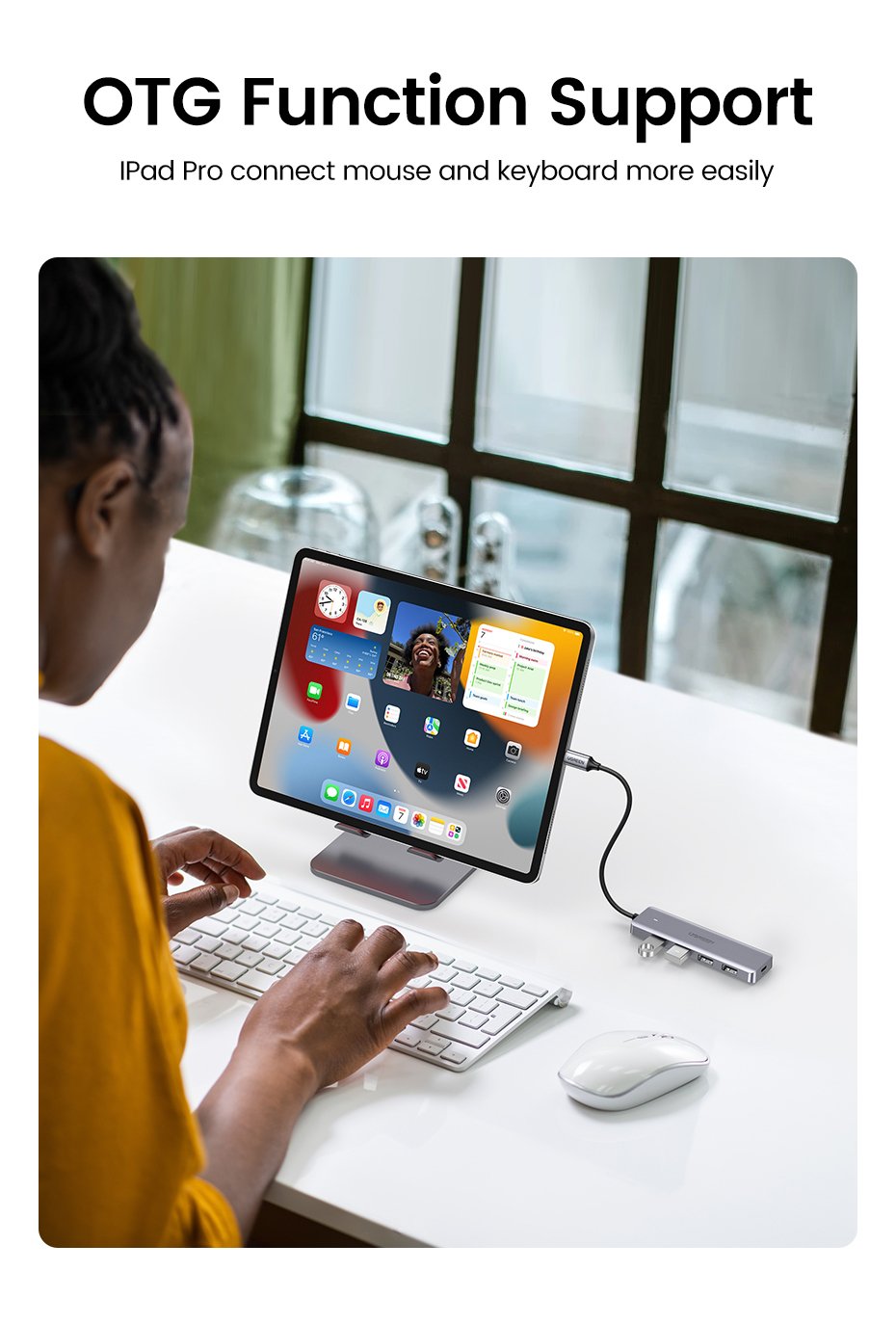 Hub Ugreen 50985 De Interfaz Usb 3.2 Gen 1 (3.1 Gen 1) Type-A 5000 Mbit/S Plata