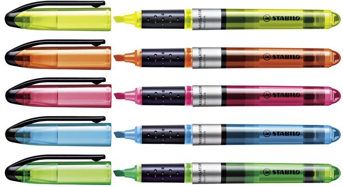 Stabilo Navigator Marcador Fluorescente Amarillo -10u-