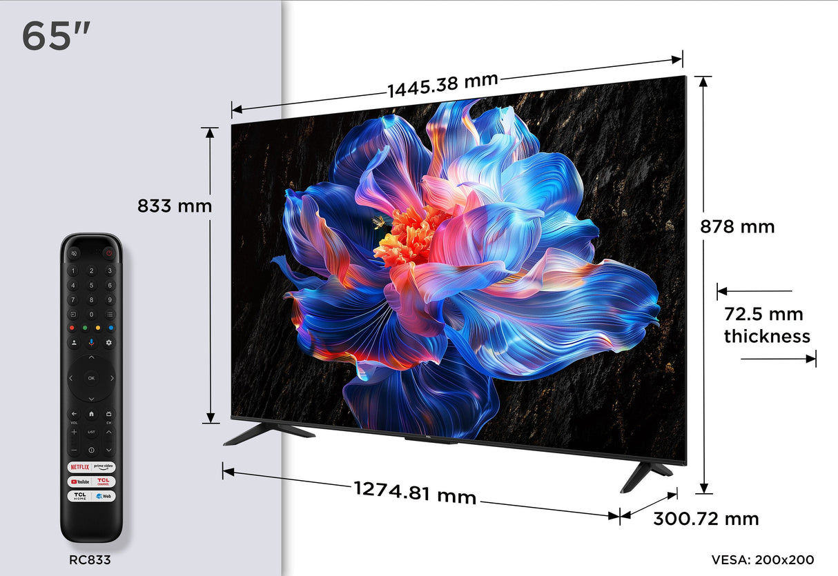 Televisor Tcl 65p6k Smart Tv 65" Uhd 4k Hdr