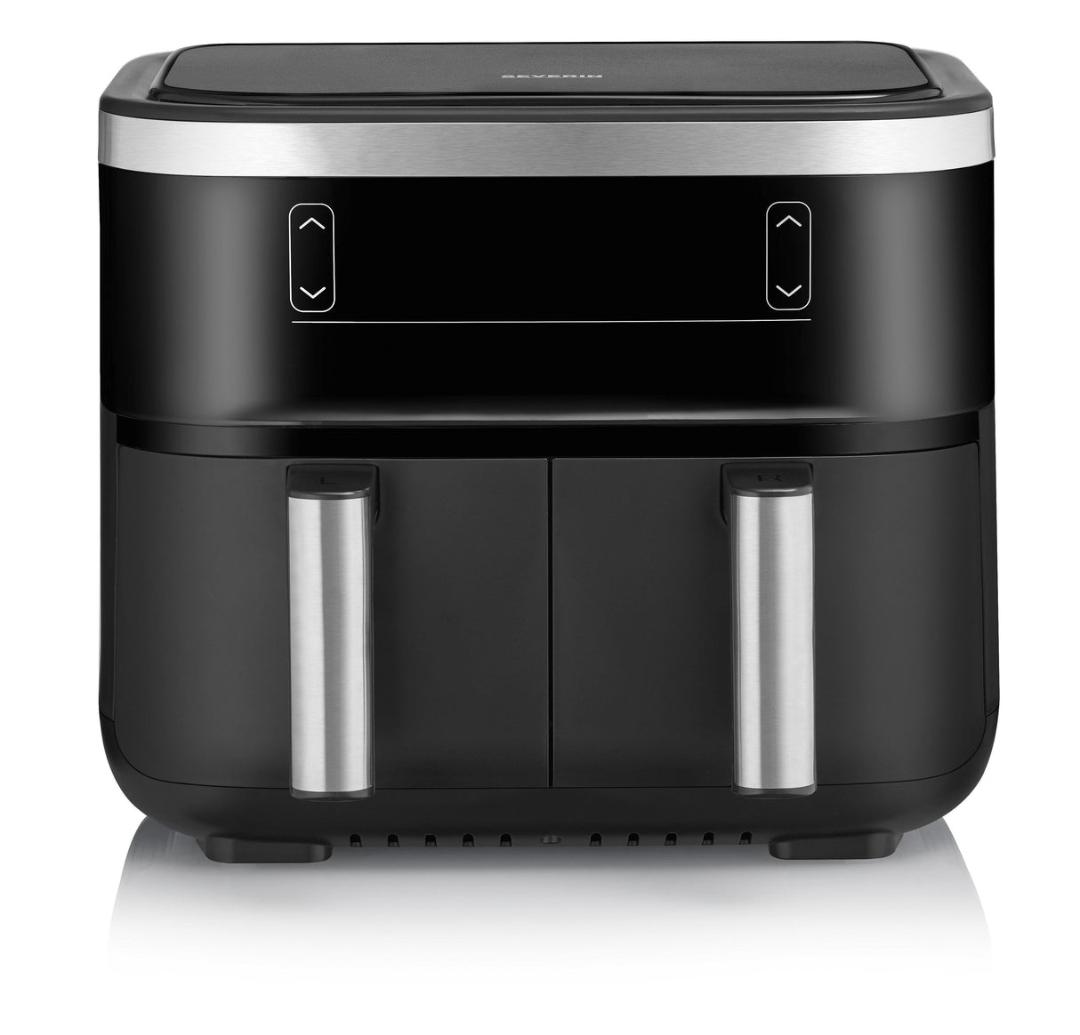 Severin Fr 2453 Doble 3,25 L Independiente 2850 W Freidora De Aire Caliente Negro, Plata