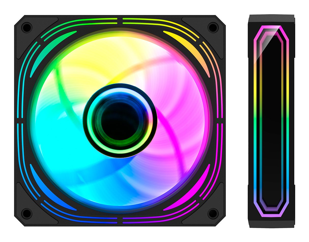 Coolbox Kit 4 Ventiladores 12cm Argb Infinity Pro