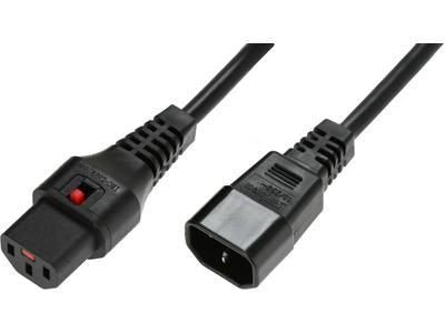 Asm Iec-Pc1022 Cable De Alimentacion Macho C14 Plug Ho5vv-F 3 X 1.00mm2 To C13 Iec Lock 3m Black