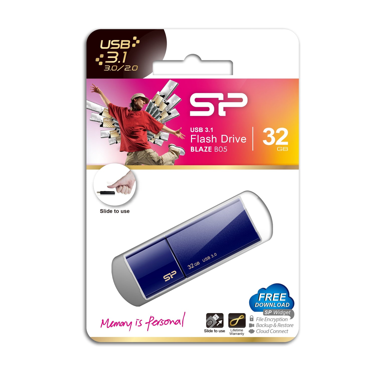 EAN 4712702632439 - Silicon Power Blaze B05 unidad flash USB 32 GB USB tipo A 3.2 Gen 1 (3.1 Gen 1) Azul imagen 7