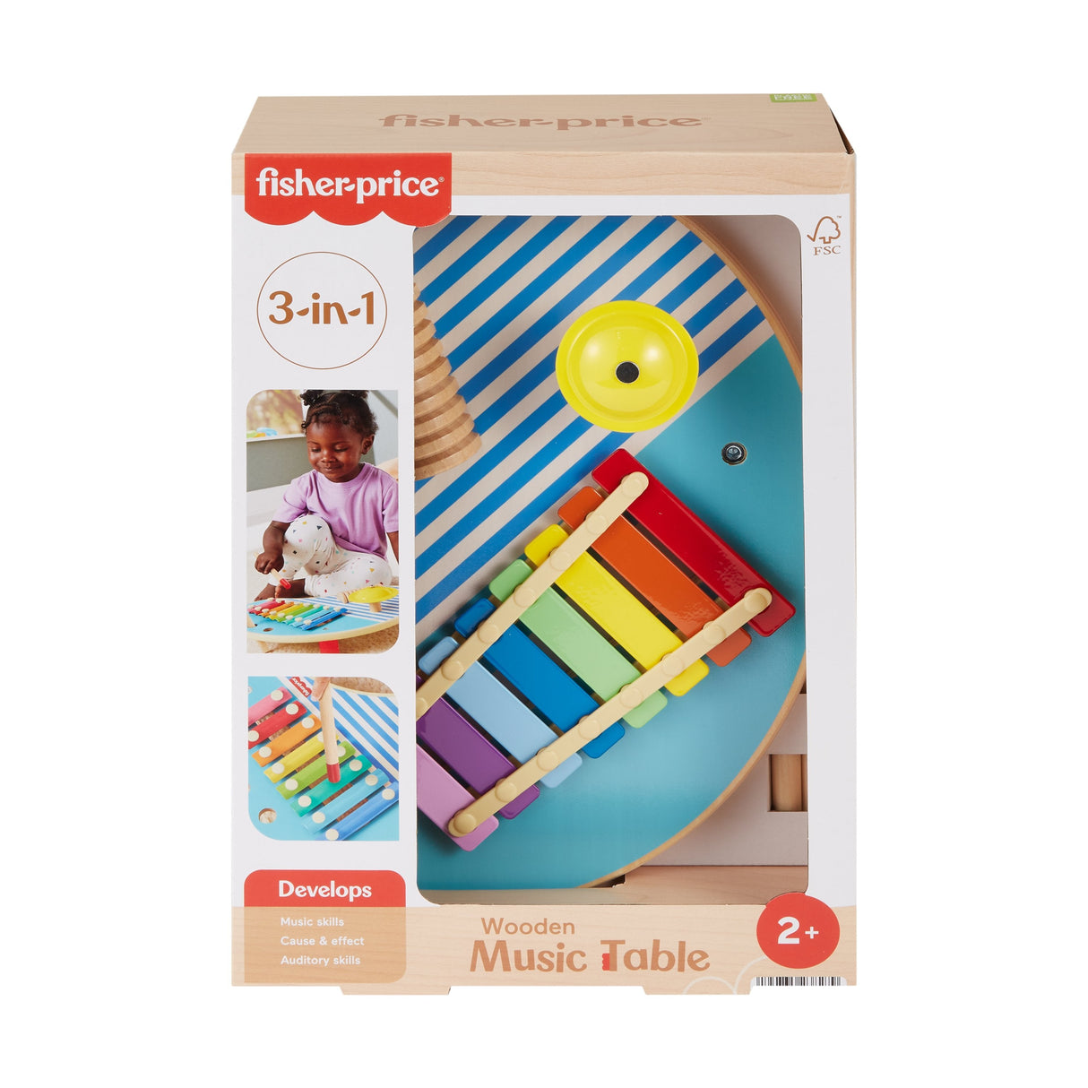 Mesa De Música De Madera Fisher-Price, Juguete Musical Hxt91