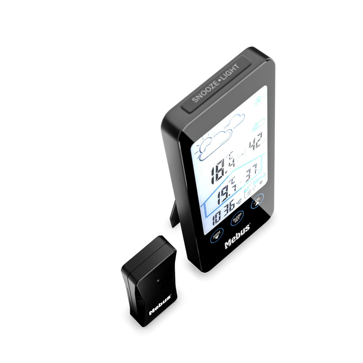 Mebus 11908 Estación Meteorológica Digital Negro Batería