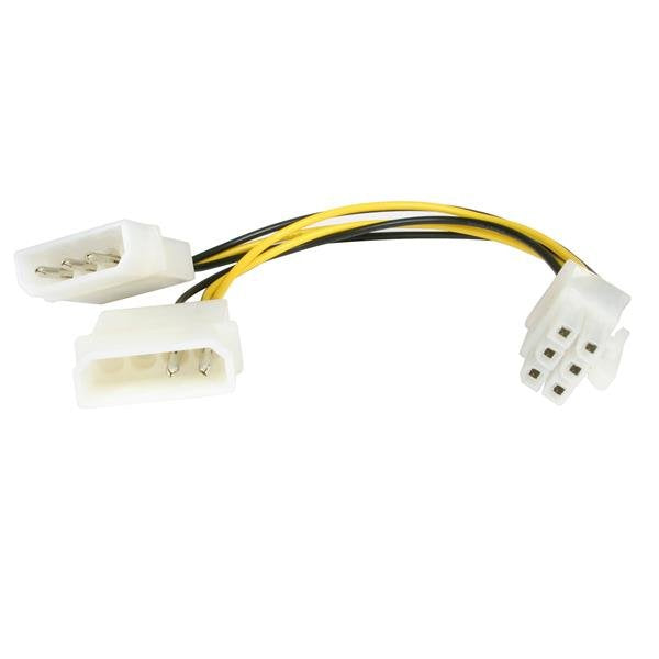 Startech Cable Adaptador De Alimentacion 2xmolex Lp4 A 1xpci-E Graficos 15cm