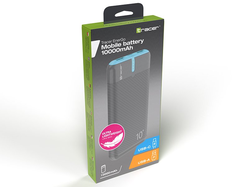 Tracer Power Bank Energo 10000mah Gray/Blue